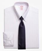 Brooks Brothers Men's Regular Fit Original Polo Button-down Aternating Bengal Stripe Dress Shirt