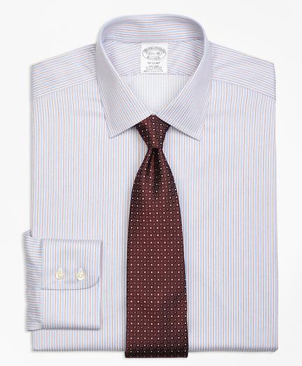 Brooks Brothers Regent Fitted Dress Shirt, Non-iron Alternating Split Stripe