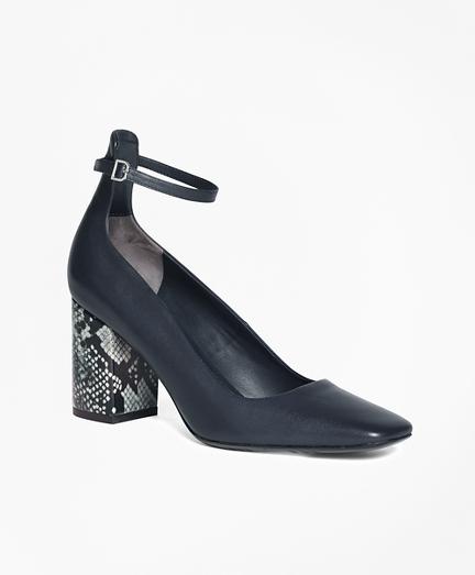 Brooks Brothers Leather Square-toe Stacked Heels