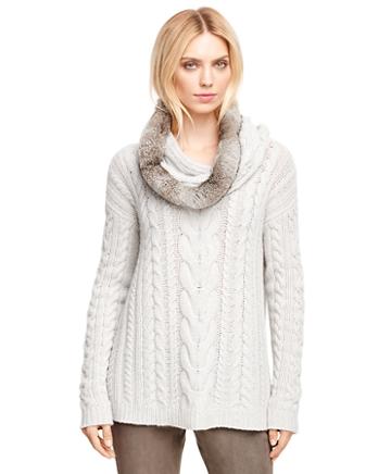 Brooks Brothers Cashmere Handknit Cable Sweater