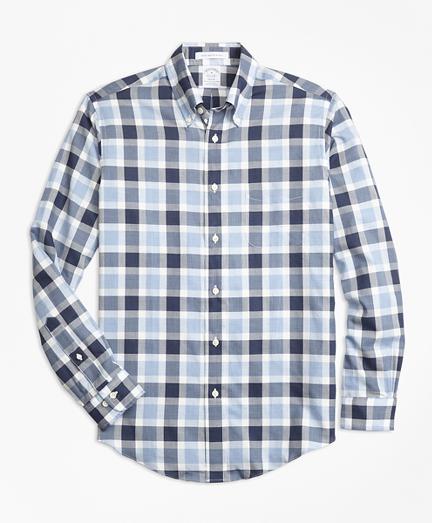 Brooks Brothers Regent Fit Herringbone Plaid Sport Shirt