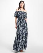 Brooks Brothers Women's Palm Tree Print Cotton-silk Maxi Dress