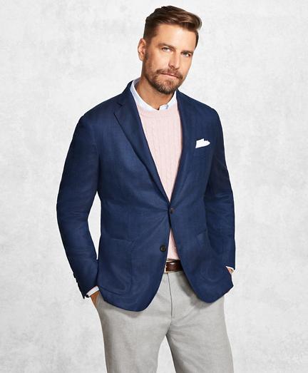 Brooks Brothers Golden Fleece Blue Herringbone Sport Coat