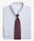 Brooks Brothers Extra Slim Fit Slim-fit Dress Shirt, Non-iron Pinstripe
