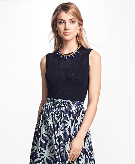 Brooks Brothers Cotton Pointelle Shell