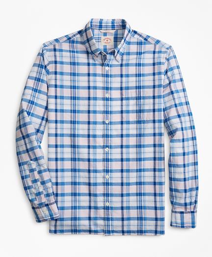Brooks Brothers Plaid Madras Sport Shirt