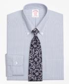 Brooks Brothers Men's Non-iron Regular Fit Candy Stripe Stretch Dress Shirt