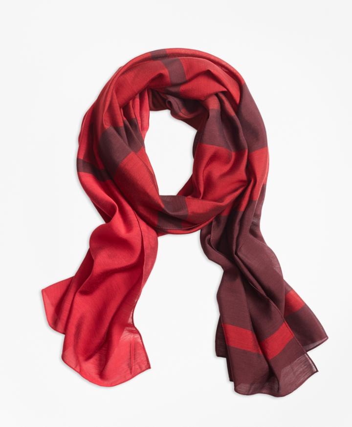Brooks Brothers Women's Striped Oblong Scarf