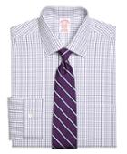 Brooks Brothers Non-iron Madison Fit Triple Twin Check Dress Shirt