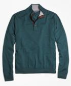 Brooks Brothers Saxxon Wool Button Mockneck Sweater
