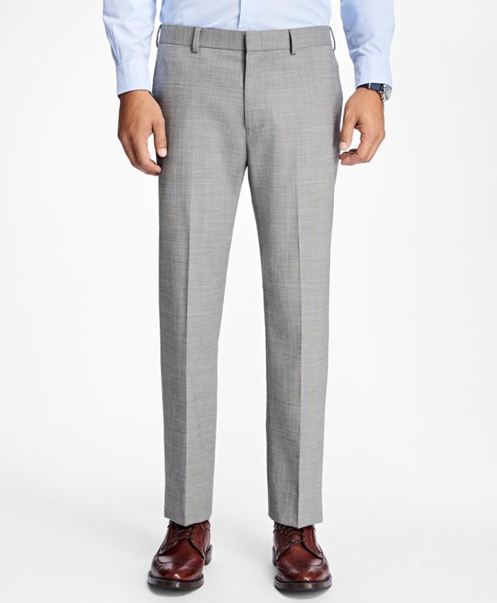 Brooks Brothers Men's Slim-fit Sharkskin Stretch-wool Suit Trousers