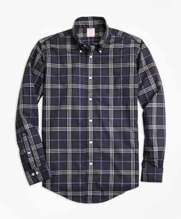Non-iron Madison Fit Brooks Brothers Signature Tartan Sport Shirt
