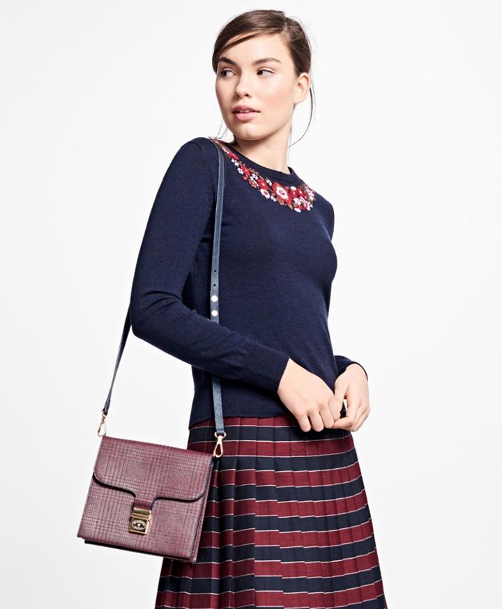 Brooks Brothers Women's Merino Wool Hand-embroidered Sweater