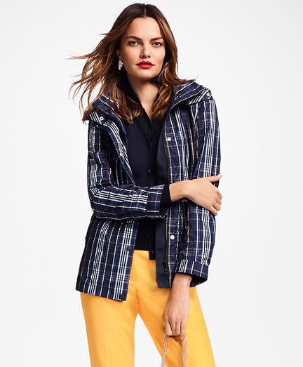 Brooks Brothers Plaid Rain Jacket