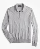 Brooks Brothers Silk And Cotton Polo Sweater