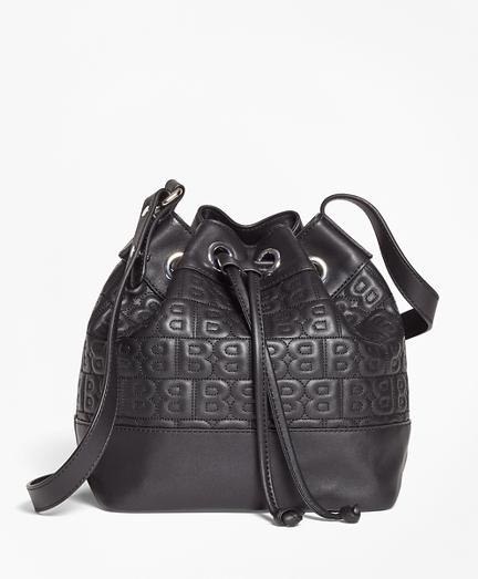 Brooks Brothers Bb Quilted Leather Bucket Bag