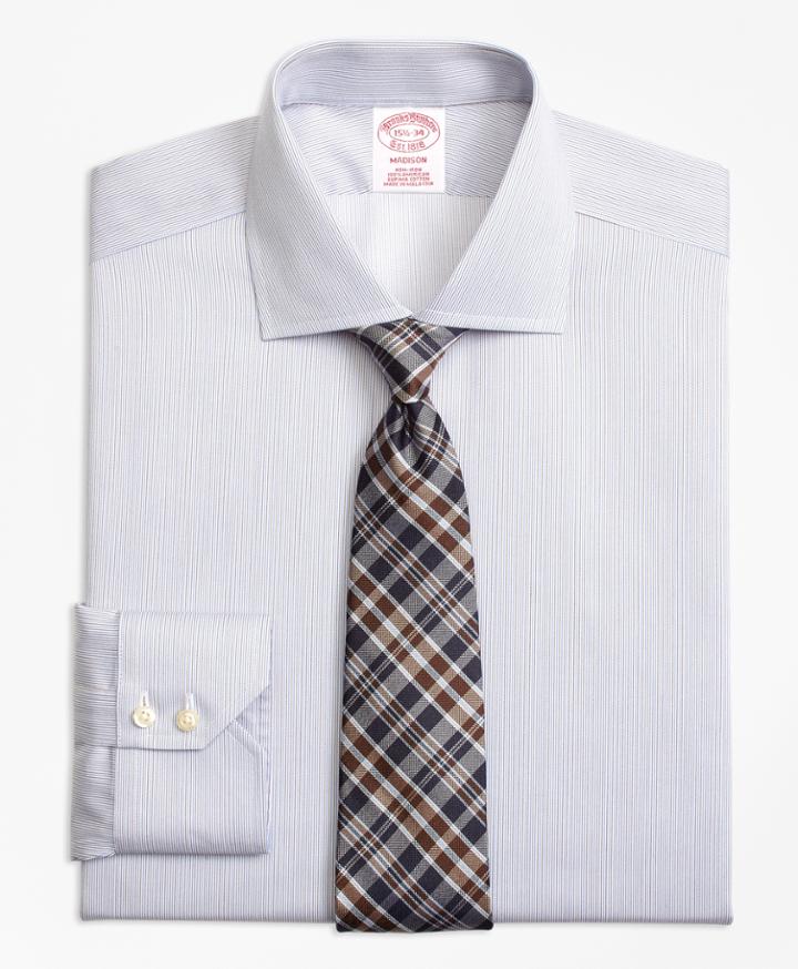 Brooks Brothers Men's Regular Fit Classic-fit Dress Shirt, Non-iron Narrow Stripe