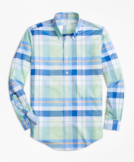 Brooks Brothers Non-iron Brookscool Regent Fit Bold Plaid Sport Shirt