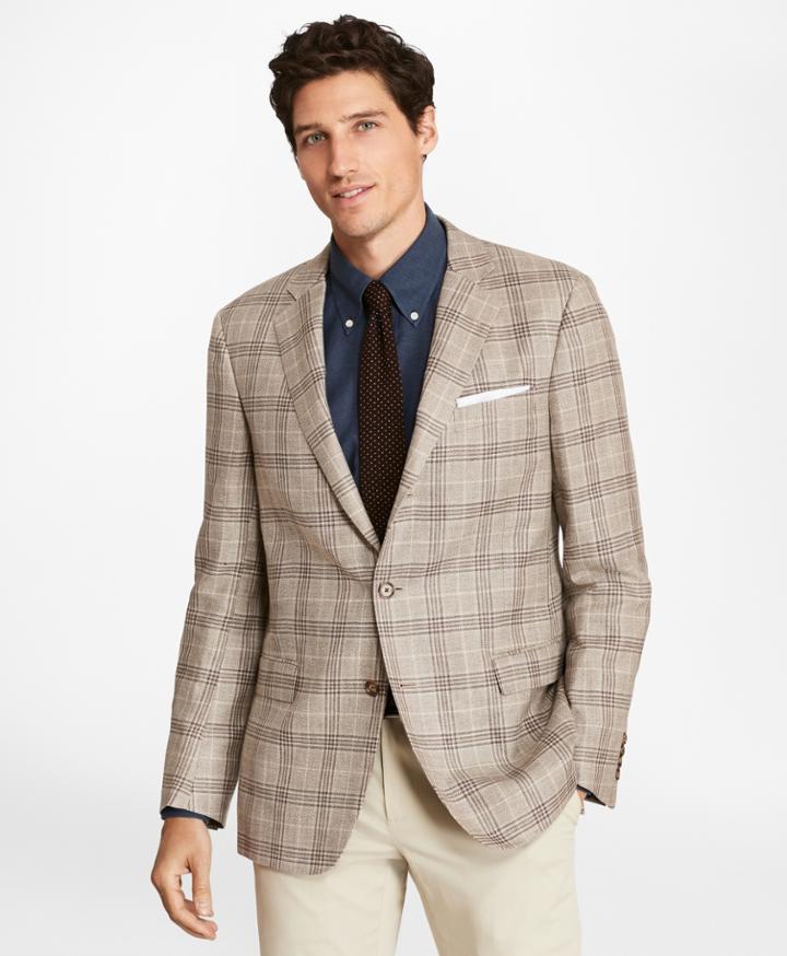 Brooks Brothers Men's Regent Fit Three-button Plaid Sport Coat