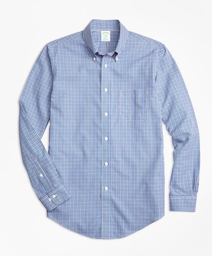 Brooks Brothers Non-iron Milano Fit Small Check Sport Shirt