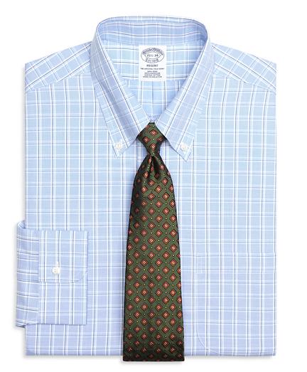 Brooks Brothers Non-iron Regent Fit Alternating Twin Check Dress Shirt