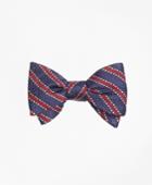 Brooks Brothers Men's Dot Framed Stripe Bow Tie
