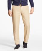 Brooks Brothers Clark Fit Houndstooth Linen And Cotton Chinos