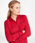 Brooks Brothers Piped Georgette Shirt