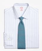 Brooks Brothers Men's Non-iron Regular Fit Alternating Hairline Stripe Dress Shirt