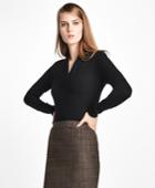 Brooks Brothers Women's Silk-cashmere Shawl-collar Sweater