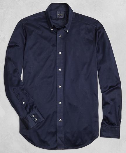 Brooks Brothers Golden Fleece Knit Button-down Shirt
