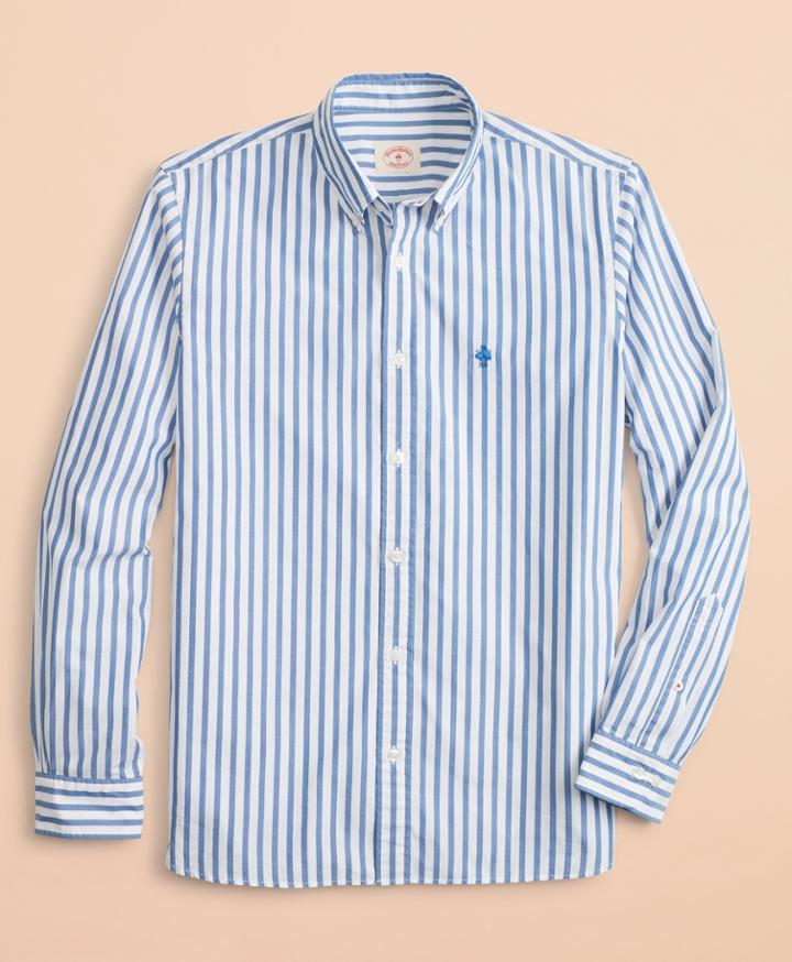 Brooks Brothers Men's Striped Poplin Sport Shirt