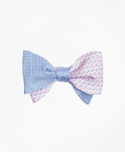 Brooks Brothers Micro-dot With Airplane Motif Reversible Bow Tie