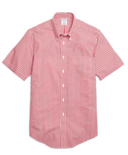 Brooks Brothers Non-iron Regent Fit Gingham Short-sleeve Sport Shirt