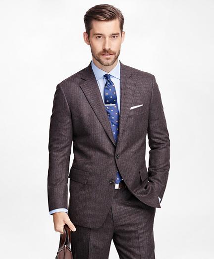 Brooks Brothers Own Make Alternating Stripe Suit