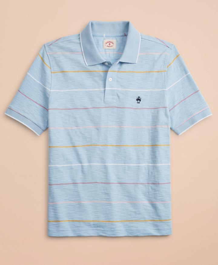 Brooks Brothers Men's Striped Slub Cotton Jersey Polo