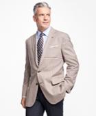 Brooks Brothers Men's Madison Fit Tan And Brown Mini Check Sportcoat
