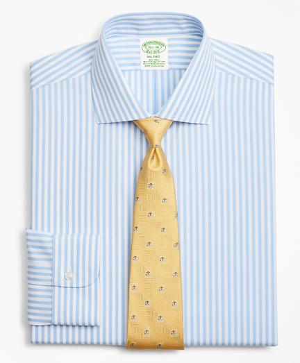 Brooks Brothers Stretch Milano Slim-fit Dress Shirt, Non-iron Bengal Stripe