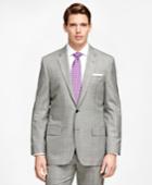 Brooks Brothers Men's Fitzgerald Fit Golden Fleece Black And White Plaid Wool Suit