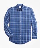 Brooks Brothers Non-iron Regent Fit Blue Plaid Sport Shirt