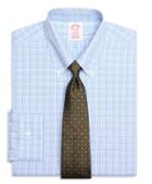 Brooks Brothers Non-iron Madison Fit Alternating Twin Check Dress Shirt