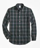 Brooks Brothers Regent Fit Yarn-dyed Oxford Plaid Sport Shirt