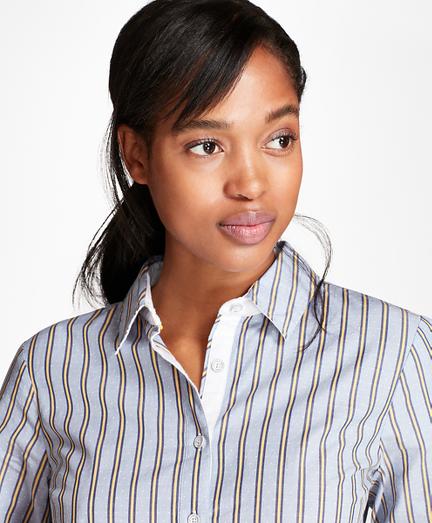 Brooks Brothers Striped Stretch-cotton Dobby Shirt