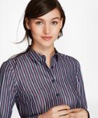 Brooks Brothers Tailored-fit Striped Cotton Poplin Shirt