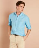 Brooks Brothers Men's Linen-blend Sport Shirt