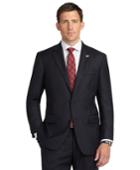Brooks Brothers Men's Madison Fit Saxxon Wool Navy With Red Stripe 1818 Suit