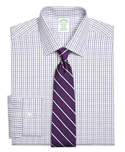 Brooks Brothers Non-iron Milano Fit Triple Twin Check Dress Shirt