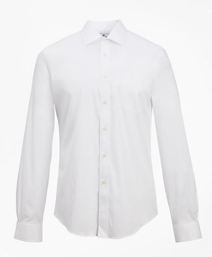 Brooks Brothers Regent Fitted Dress Shirt, Performance Non-iron With Coolmax, Ainsley Collar Twill