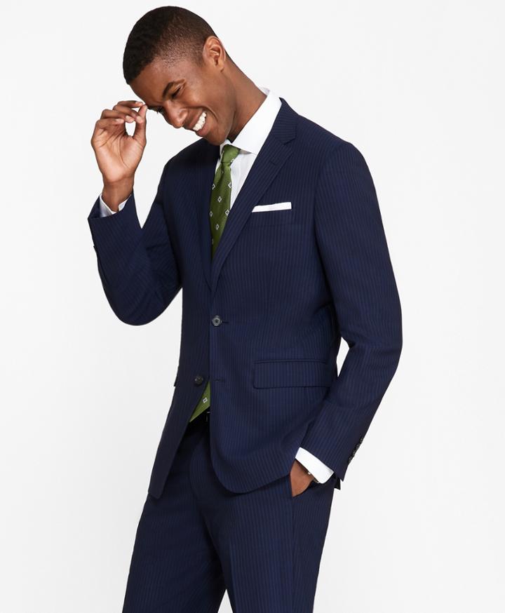 Brooks Brothers Men's Milano Fit Brookscool Track Stripe Suit