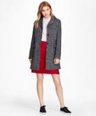 Brooks Brothers Herringbone Wool-blend Swing Coat